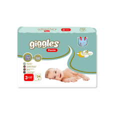 Giggles Baby Pants 4-9 Kg Midi 34 Pcs L-80